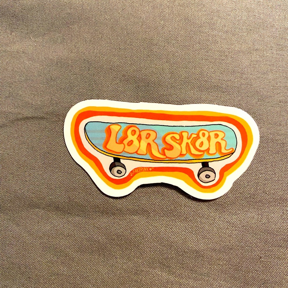 🌈20/$5🌈 L8R SK8R Skateboard Sticker